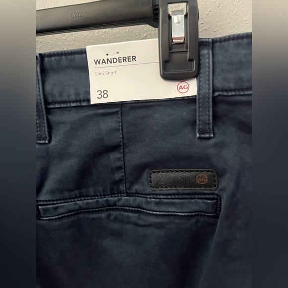 AG Wanderer 8.5-Inch Slim Stretch Cotton Chino Shorts In Navy Size 38 New - Picture 6 of 10